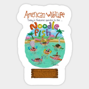 American Wildlife: Noodle Fish Sticker